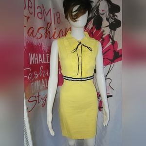 Yellow mini dress